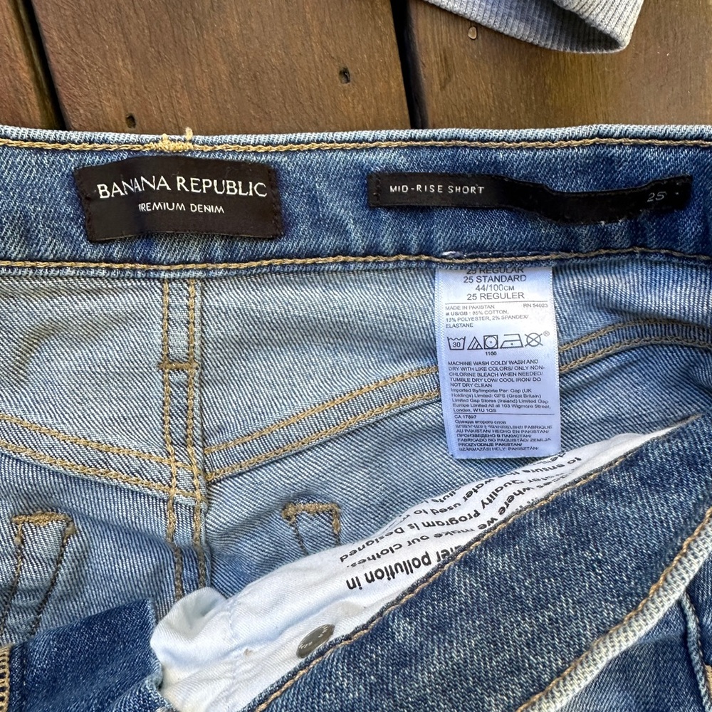 Banana Republic Classic Blue Jean Shorts Women’s size 25 - Picture 3 of 4